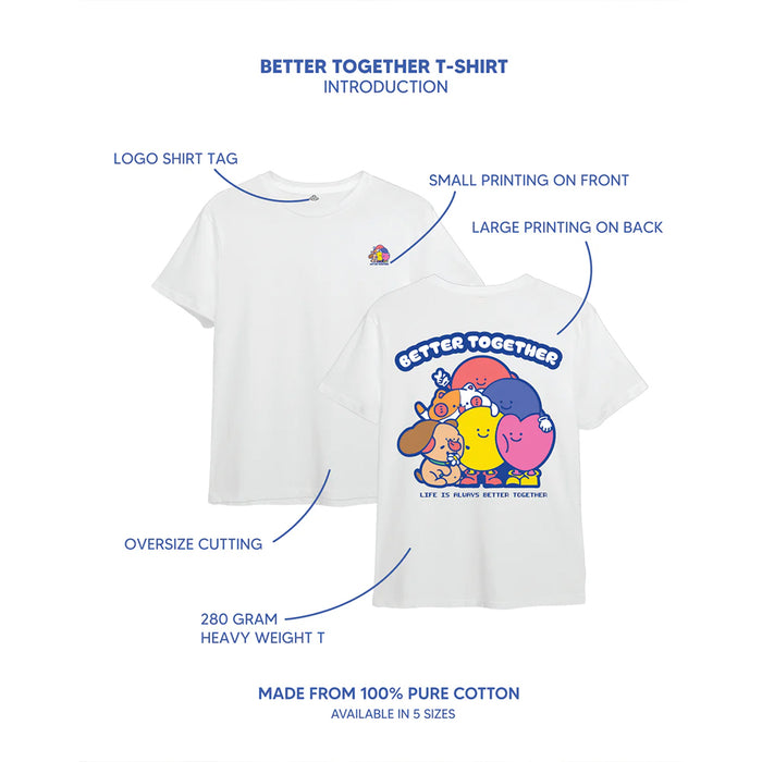 Better Together Tee - White L