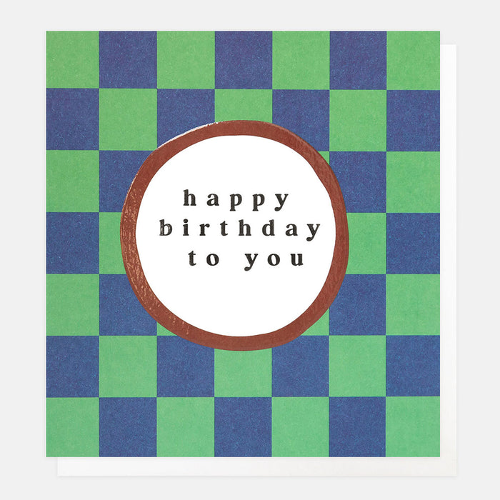 Birthday Card - Lots of Love Birthday Blue Green