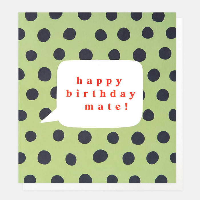 Birthday Card - Lots of Love Birthday Green Blue Spot