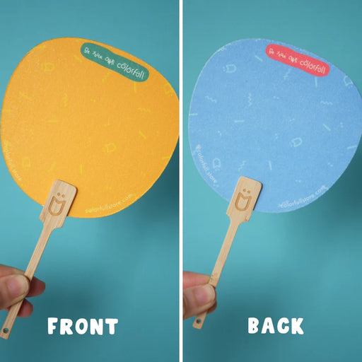 (Blue/Yellow) Handheld Fan