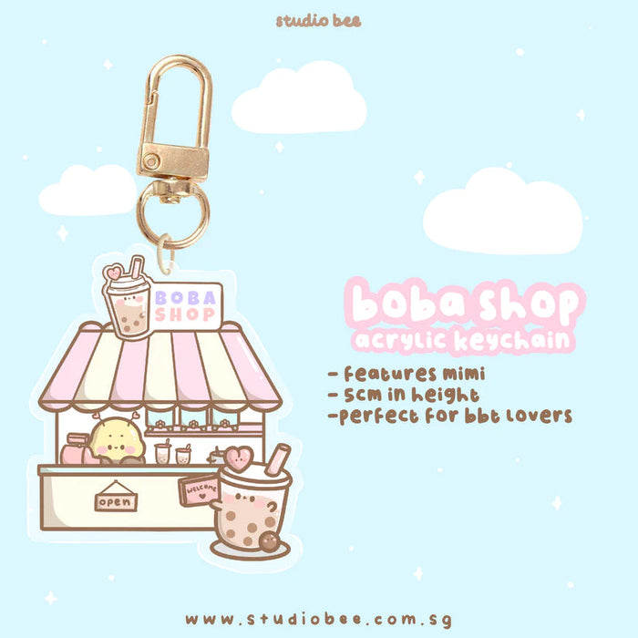 Boba Shop Keychain
