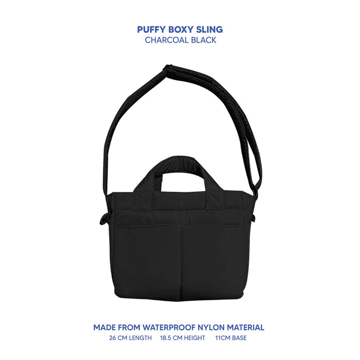 Boxy Sling - Charcoal Black