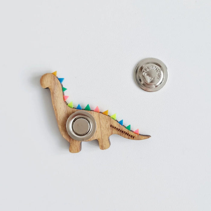Brachiosaurus Wood Dinosaur Brooch