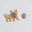 Bulldog White Brown Dog Brooch