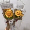Crochet Flower Bouquet - Smiley Sunflower Brown Wrap