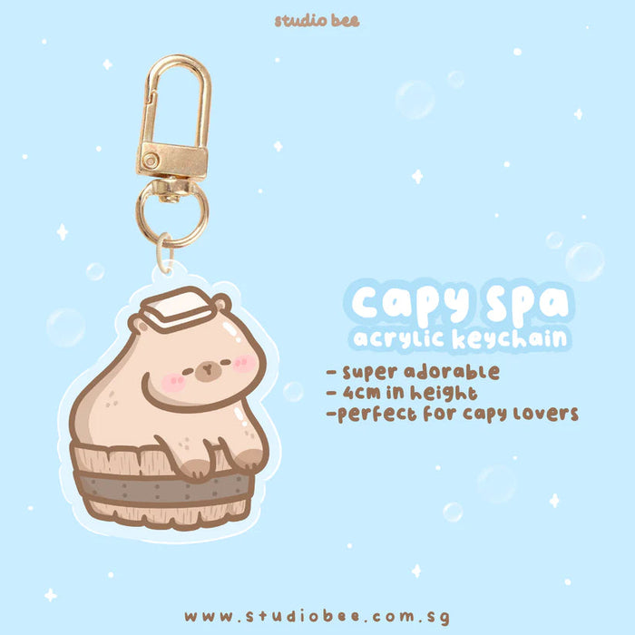 Capy Spa Keychain