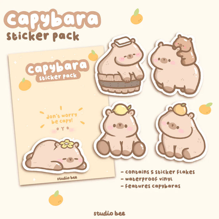 Capybara Sticker Pack - 5