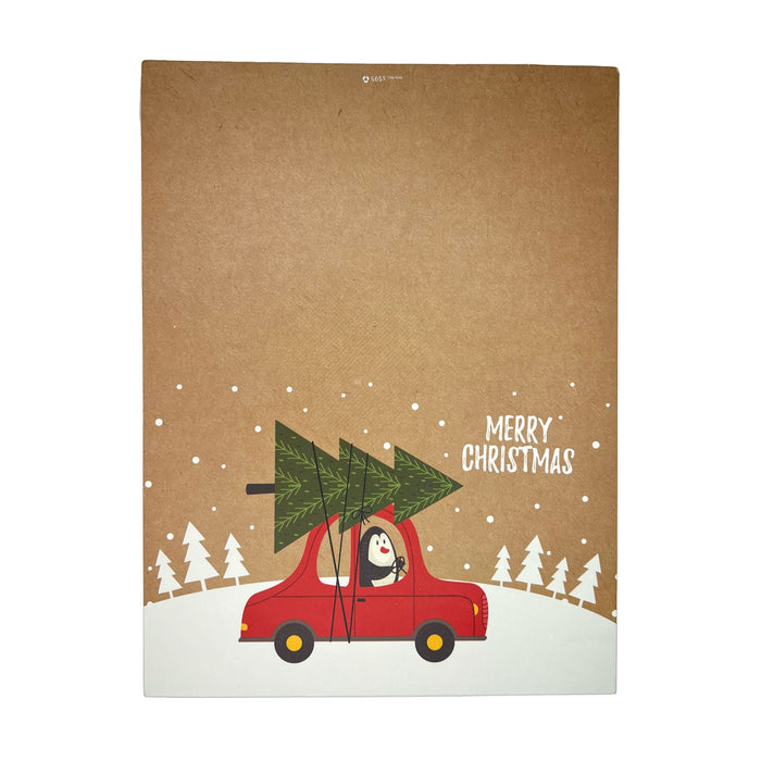 Christmas Greeting Card - Penguin Car