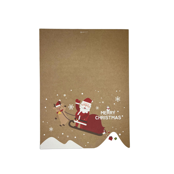 Christmas Greeting Card - Santa Claus on Sleigh