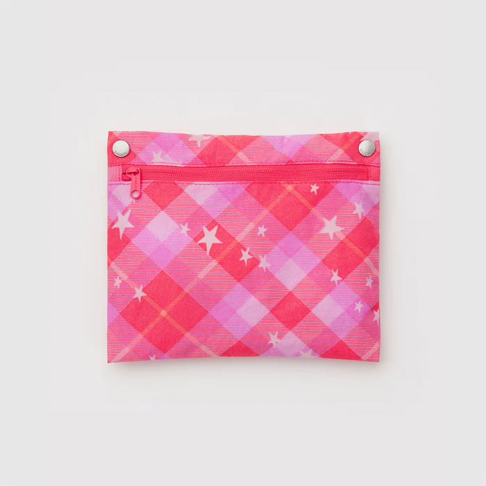 Baggu Cloud Bag - Pink Star Plaid