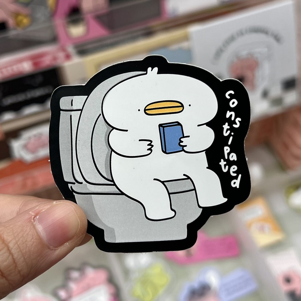 Constipated Duck Sticker (Vinyl) — PaperMarket