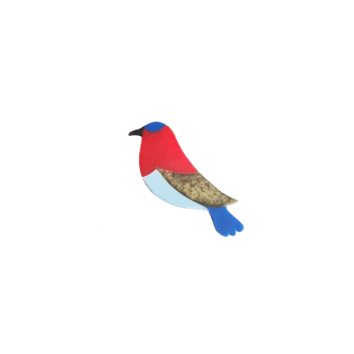 Crimson Sunbird Brooch