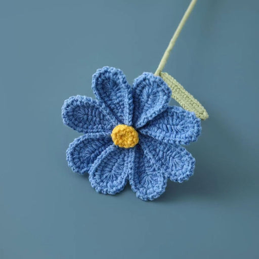 Crochet Flower - Blue Cosmos