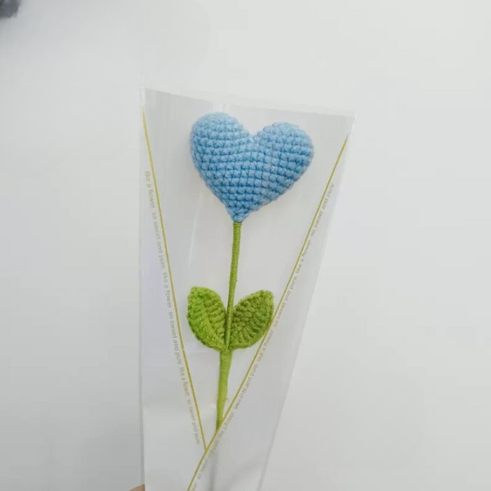 Crochet Flower - Blue Heart