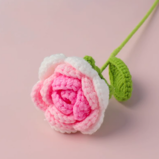 Crochet Flower - Gradient Pink Rose