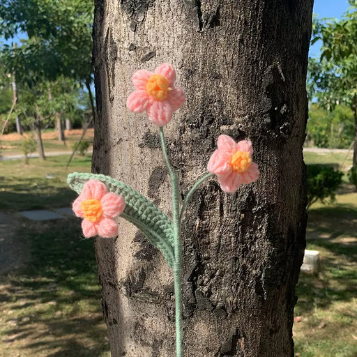 Crochet Flower - Pink Puff Flower