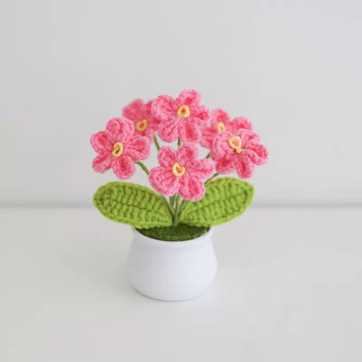 Crochet Flower Potted - Pink Forget-Me-Not