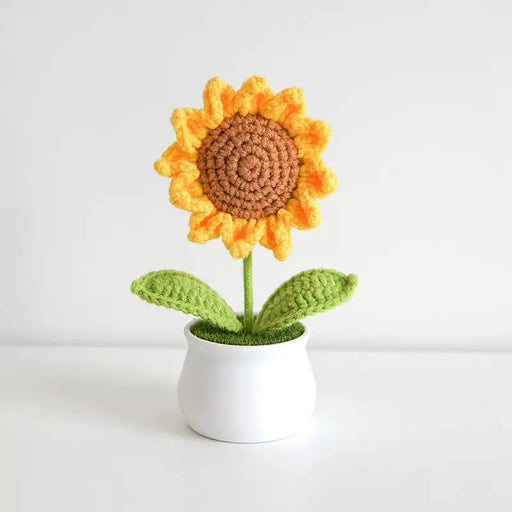 Crochet Flower Potted - Sunflower