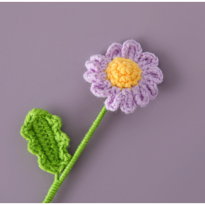 Crochet Flower - Purple Daisy