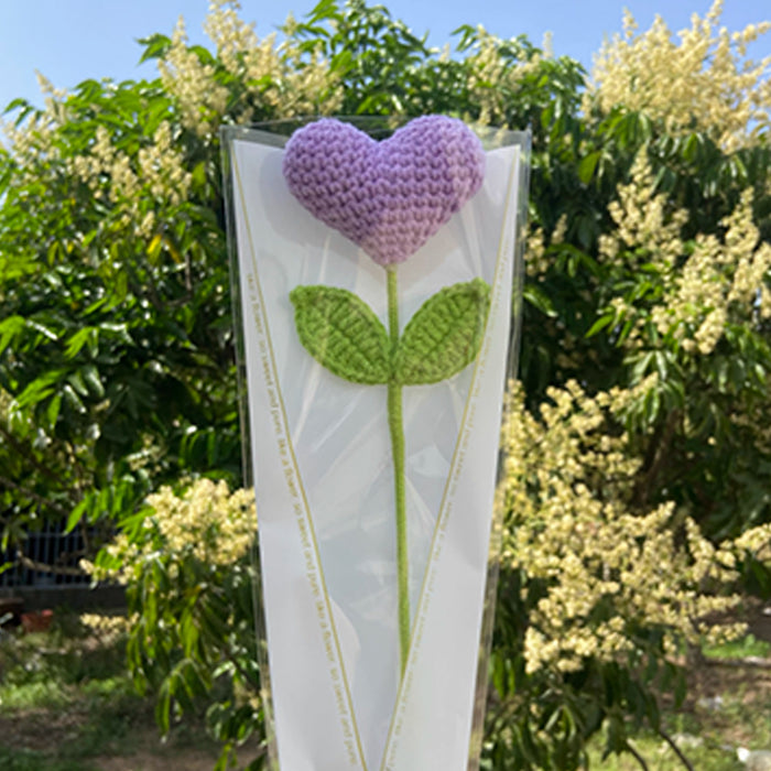 Crochet Flower - Purple Heart