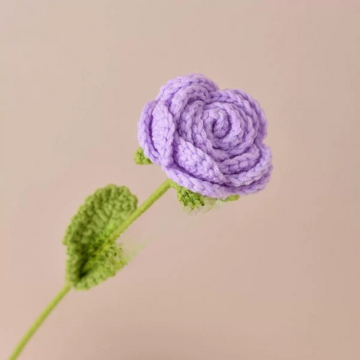 Crochet Flower - Purple Rose