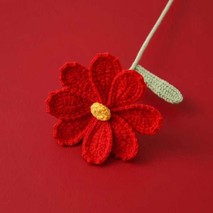 Crochet Flower - Red Cosmos