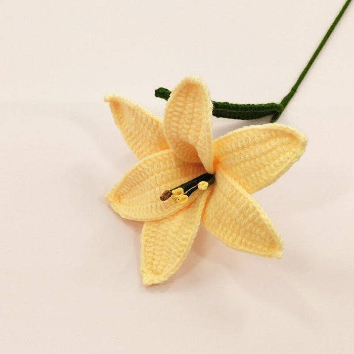 Crochet Flower - Yellow Lily