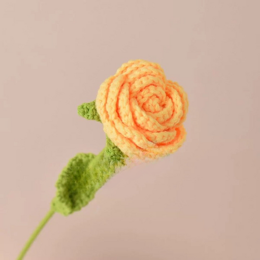 Crochet Flower - Yellow Rose