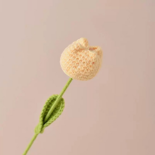 Crochet Flower - Yellow Tulip