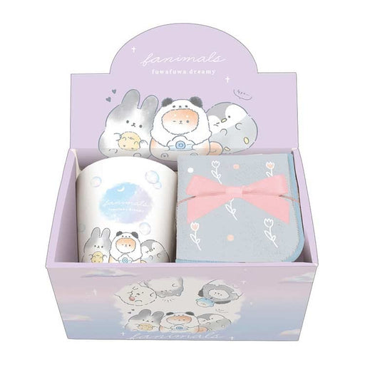 Cup with Towel Gift Box - Fanimals Purple