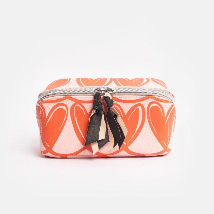 Cosmetic Bag Diagonal Hearts
