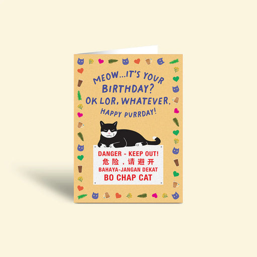 Greeting Card - Birthday Bo Chap Cat