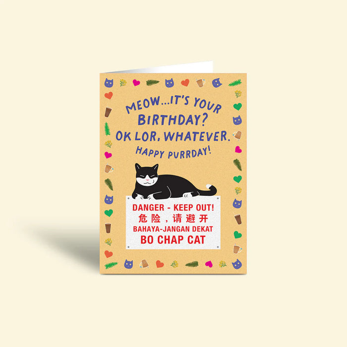Greeting Card - Birthday Bo Chap Cat
