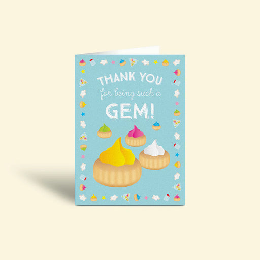 Greeting Card - Thanks Ice Gem Biscuits