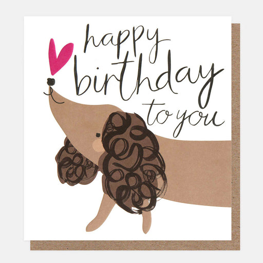 Greeting Card - Doodle Bday Sausage Dog