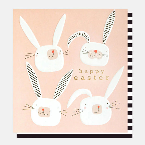 Greeting Card - Happy Easter Bunny Faces