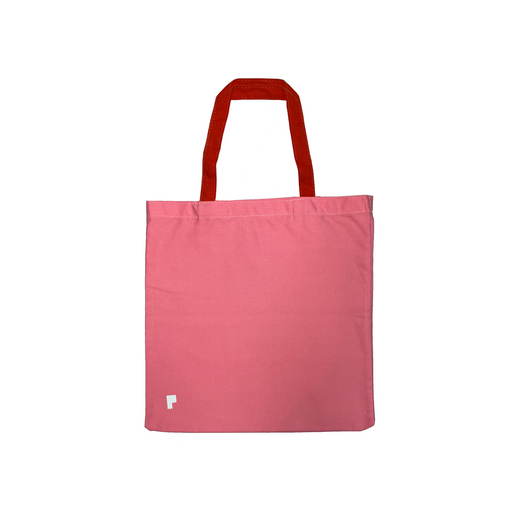 Eco-Tote Bag Medium - Dark Pink with Orange Handle