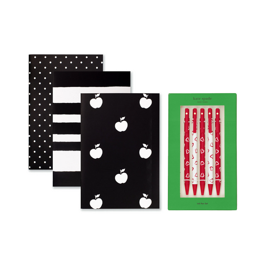 End of Season Value Buy - Kate Spade Triple Notebook Set & Click Pen Set