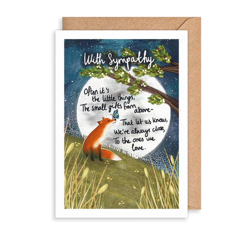 Greeting Card - AF Fox Under The Moon Sympathy
