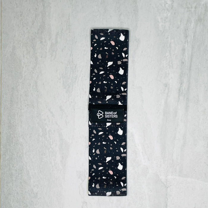 Fabric Short Band with Canvas Bag - Heavy (Black Terazzo, Short)