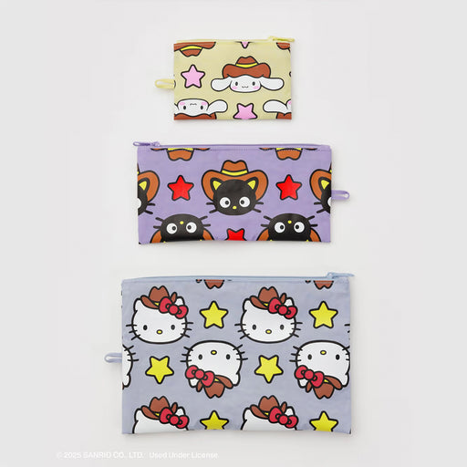 Baggu Flat Pouch Set - Hello Kitty and Friends Western