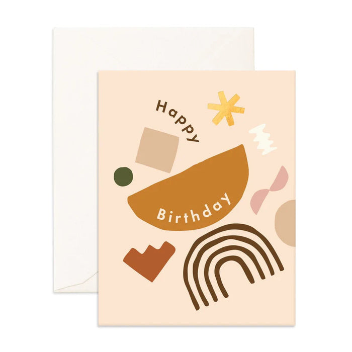 Fox & Fallow Greeting Card - Birthday Shape Disco