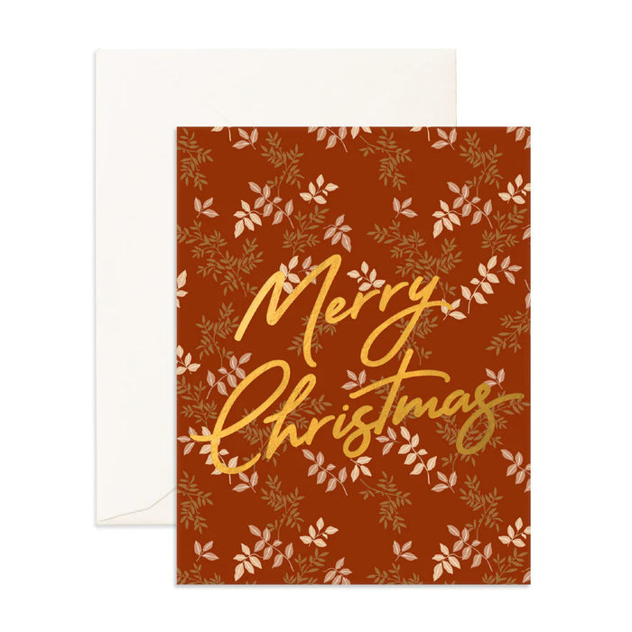 Fox & Fallow Greeting Card - Christmas Raspberry Vines