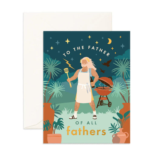 Fox & Fallow Greeting Card - Father Of All Fathers Zeus
