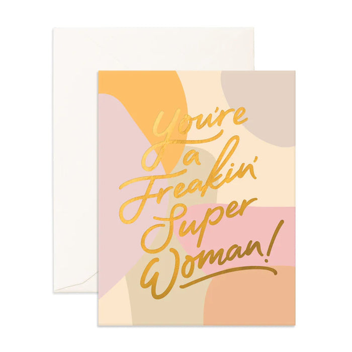 Fox & Fallow Greeting Card - Freakin' Superwoman Paint