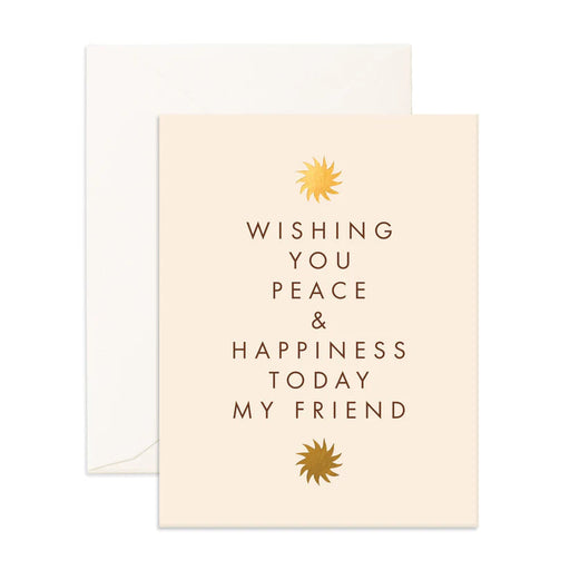 Fox & Fallow Greeting Card - Peace and Happiness