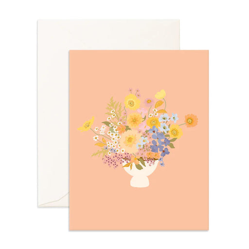 Fox & Fallow Greeting Card - Spring Bouquet Peach