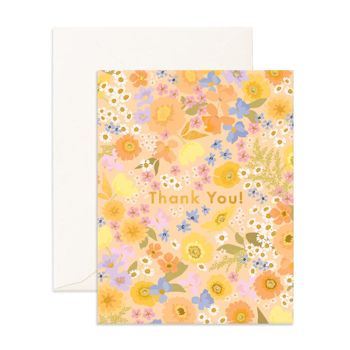 Fox & Fallow Greeting Card - Thank You Floralscape