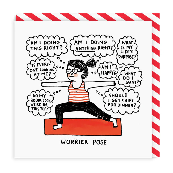 Greeting Card - Worrier Pose Square