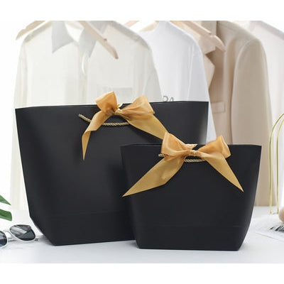 Black Gift Bags With Bow - Morplan Ltd